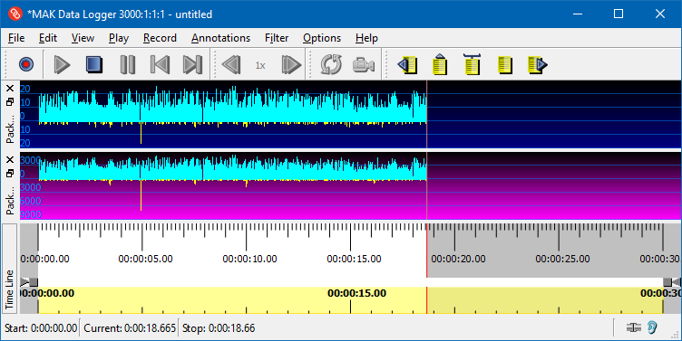 Packet histograms in record mode